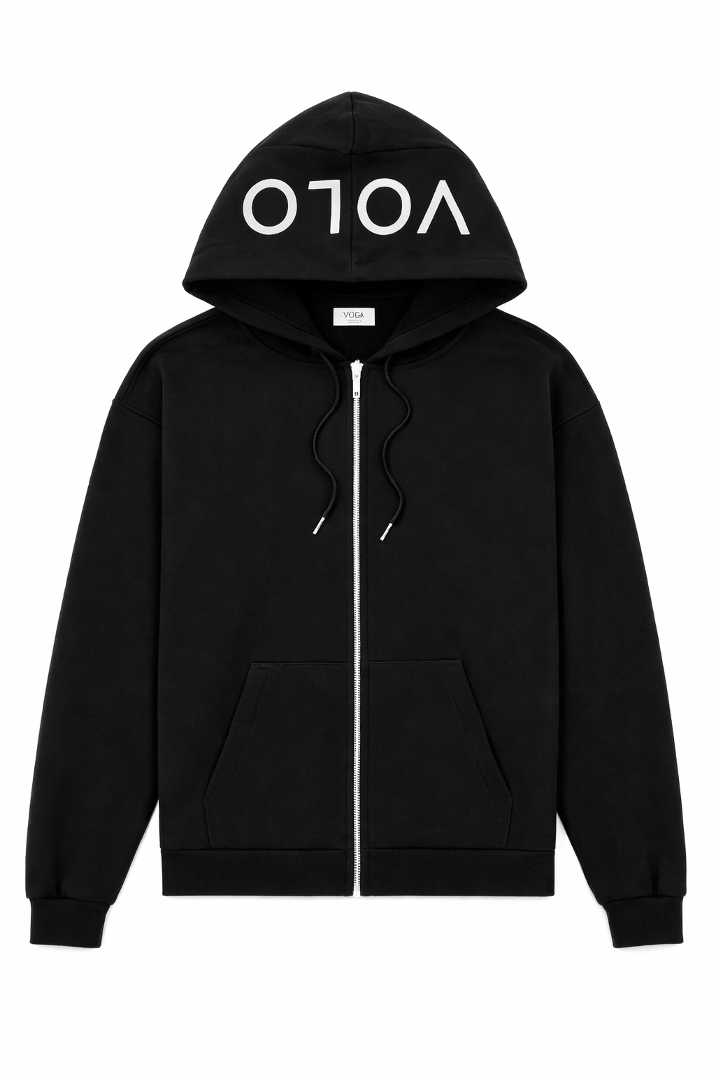 VOLO zip hoodie front and back